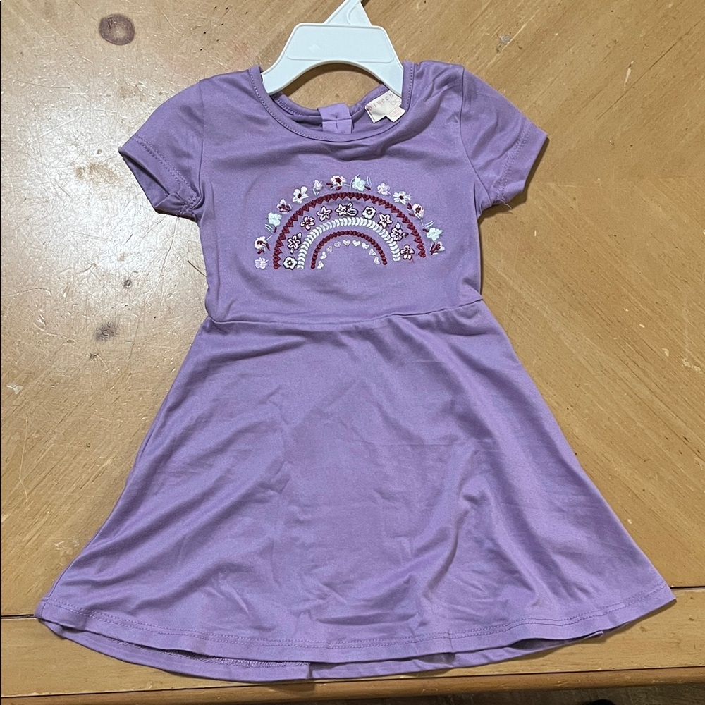 NWOT btween Lavender Dress with Rainbow Detail